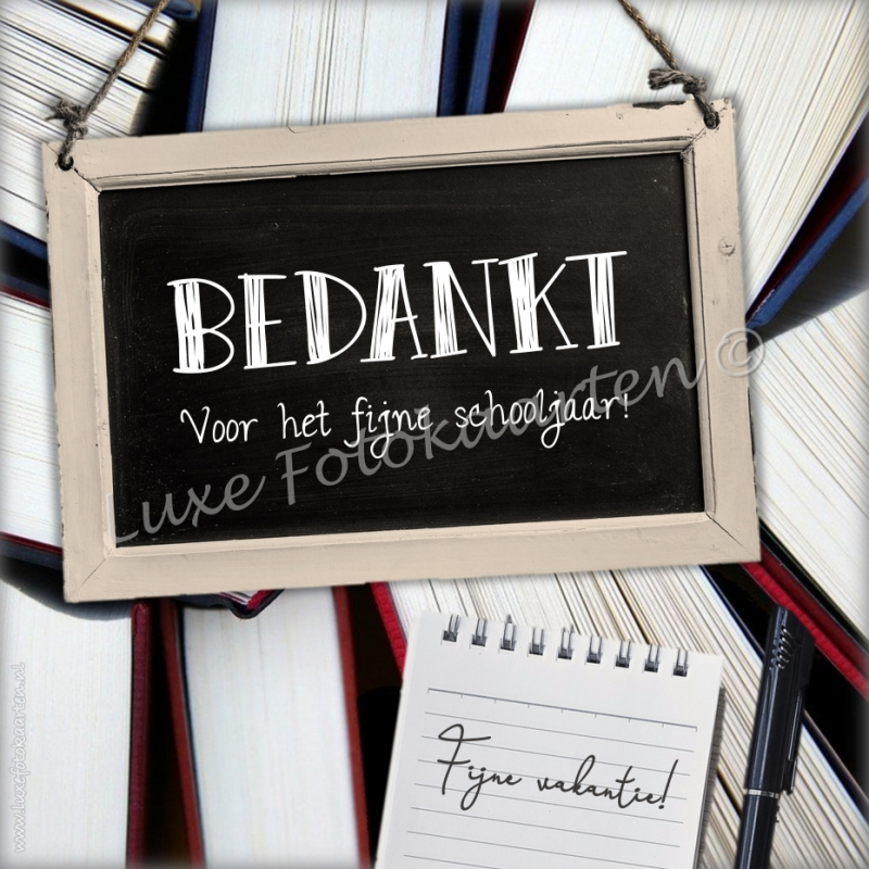 Bedankt schooljaar - krijtbord